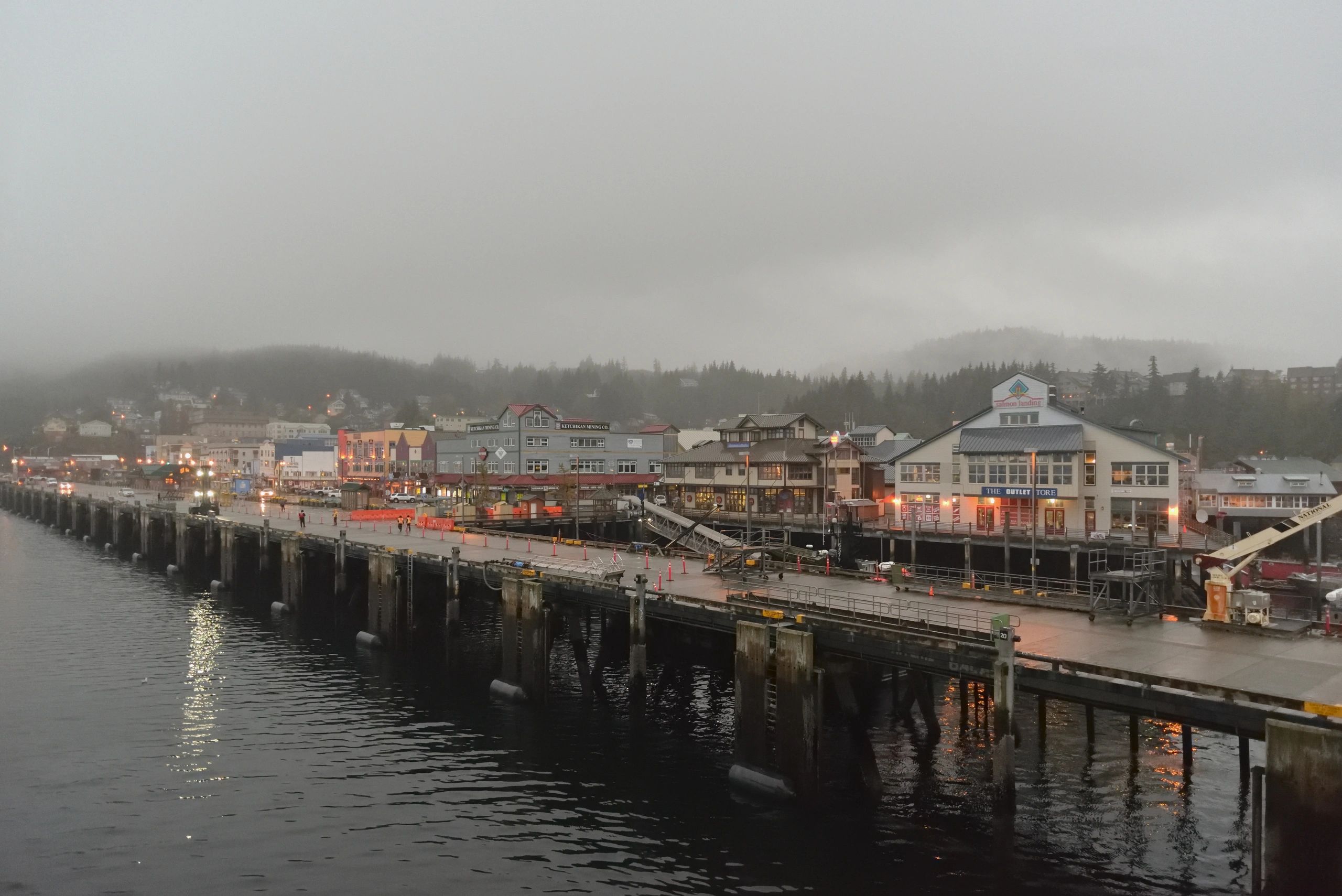 Creek Street area waterfront in Ketchikan, Alaska